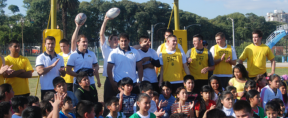 Los Pumas, junto a más de 800 alumnos de escuelas públicas de la Ciudad