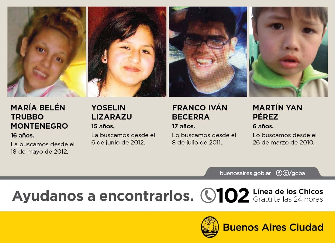 Intensa búsqueda de tres adolescentes y un niño