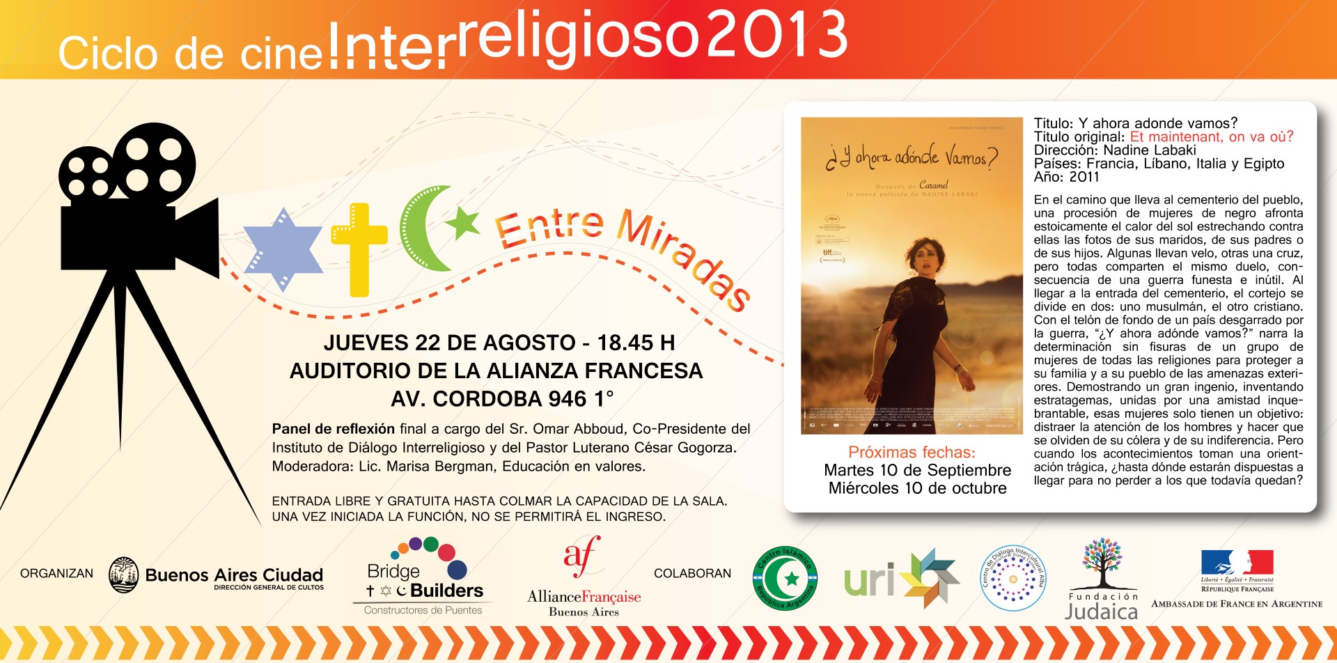CICLO DE CINE INTERRELIGIOSO “ENTRE MIRADAS”