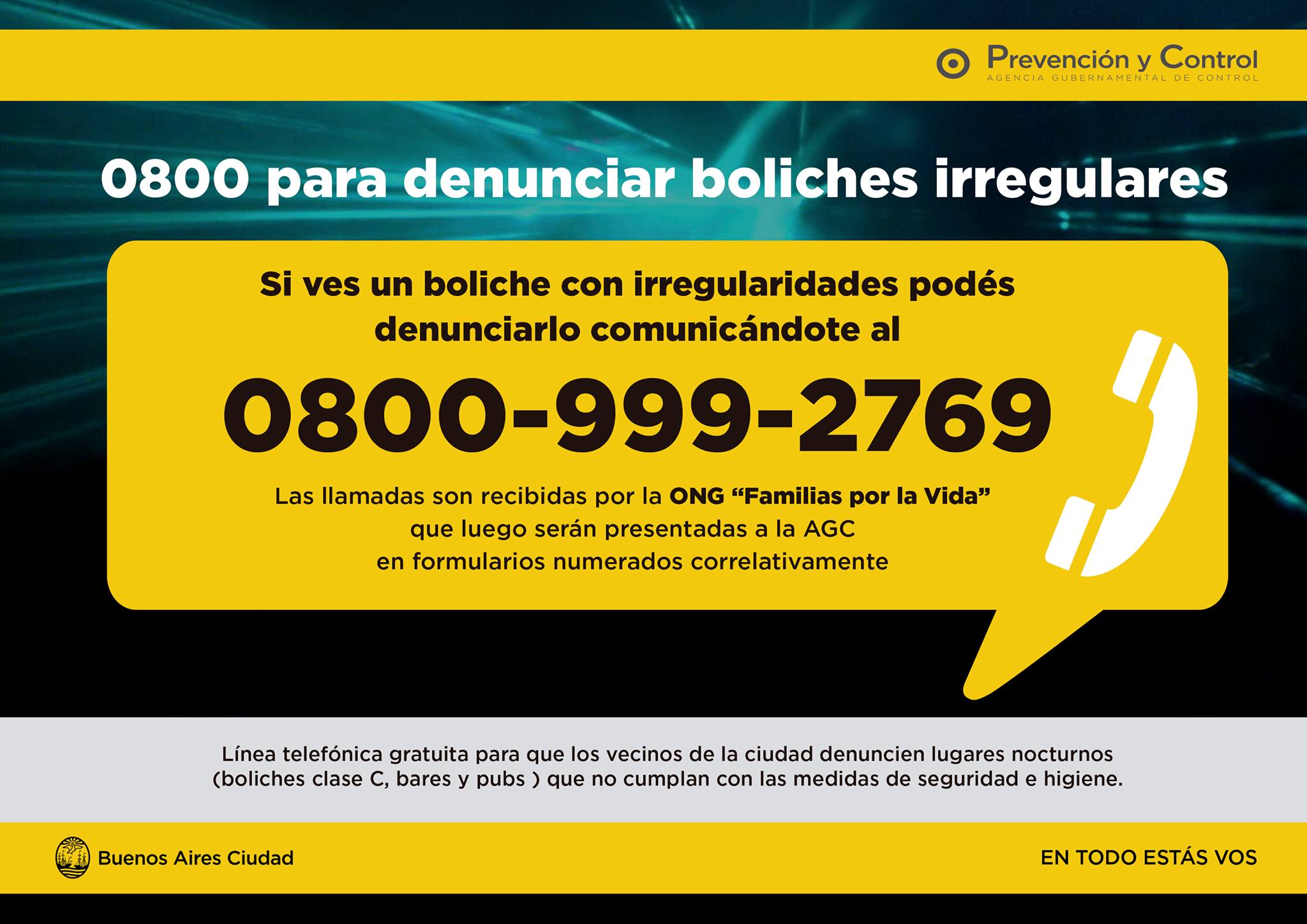 Durante la primer semana se recibieron más de 40 denuncias a la linea 0800 para denunciar boliches
