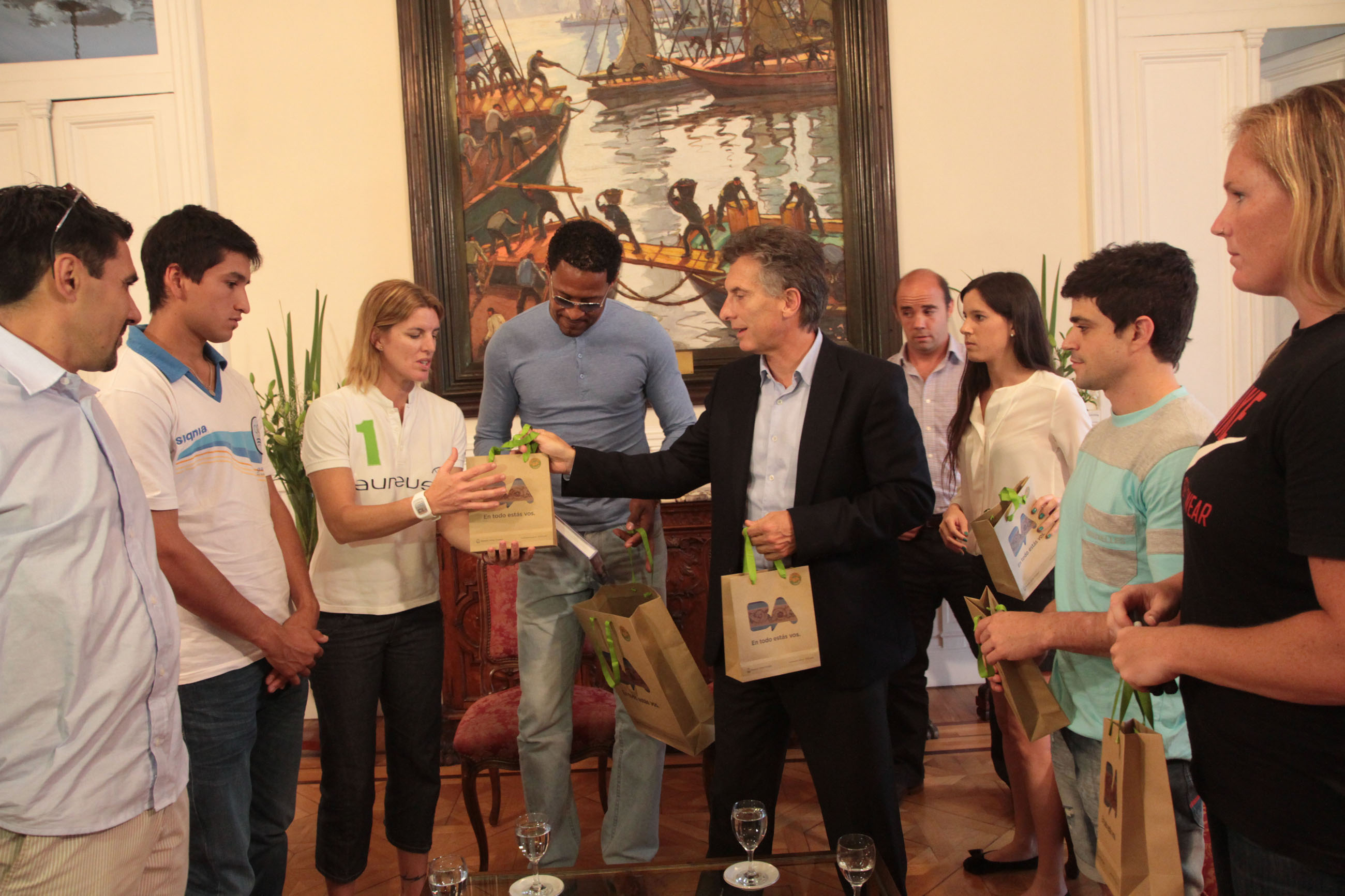 Macri recibió al atleta cubano Javier Sotomayor