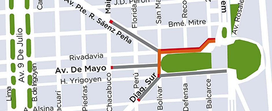 Cortes de tránsito programados