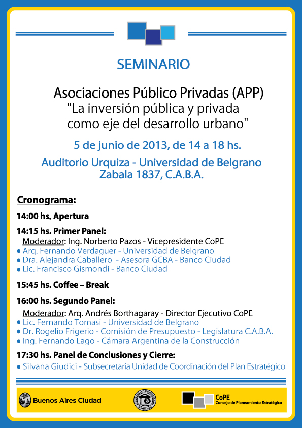 Seminario Asociaciones Público Privadas