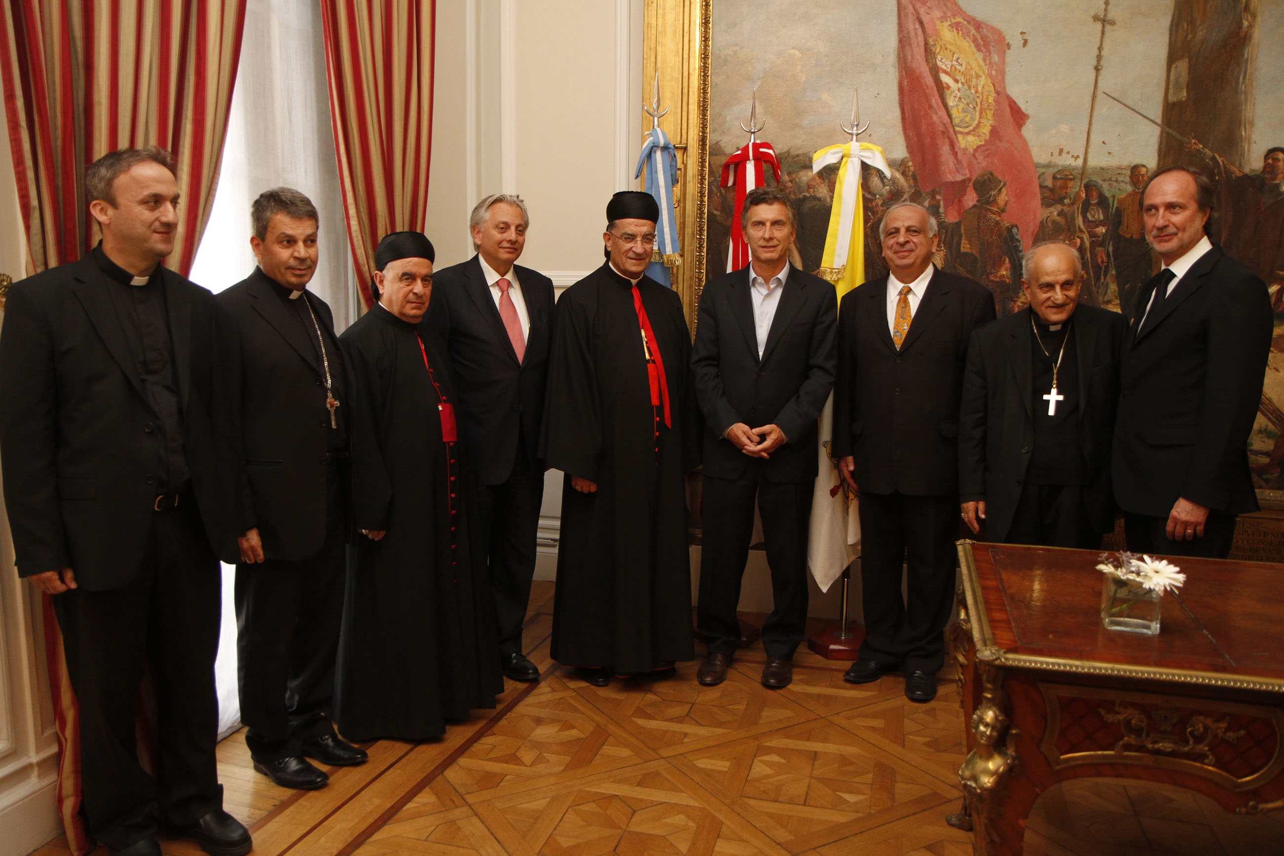 Patriarca Maronita S.B. Boutros Rai visitó a Macri en Palacio Municipal