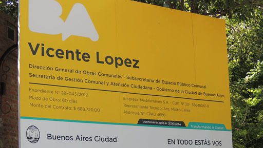 Renovación de la calle Vicente López en la Comuna 2