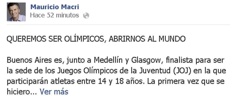"Queremos ser Olímpicos, abrirnos al mundo"