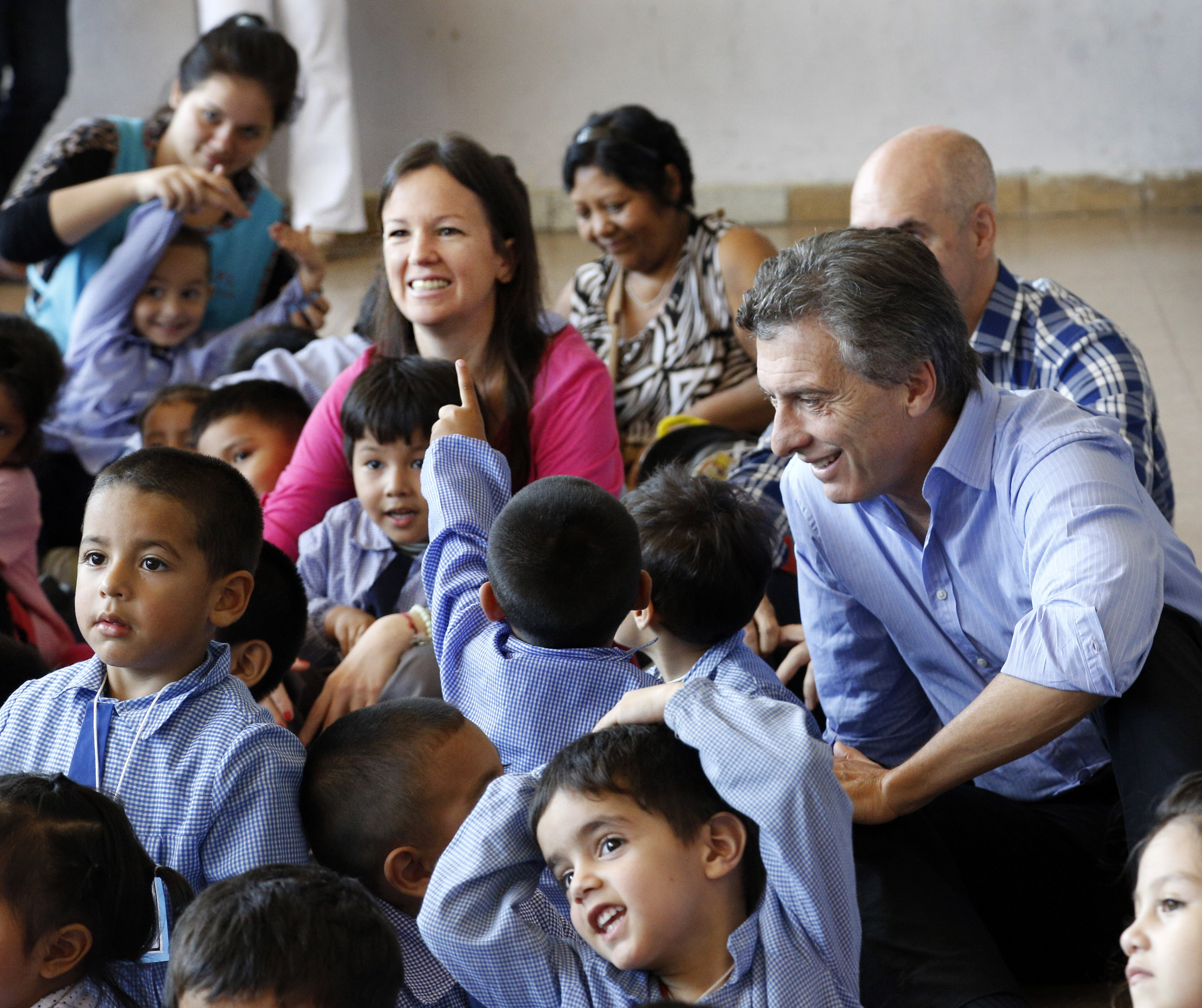 Macri y Stanley participaron de una jornada recreativa de los Centros de Primera Infancia