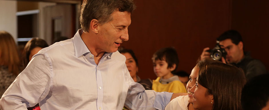 Macri asistió a un festival infantil con chicos del programa Juegotecas Barriales
