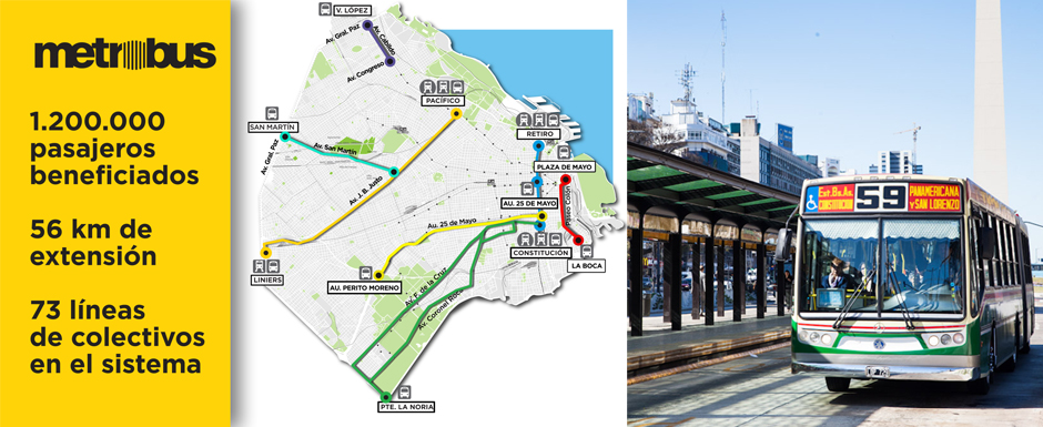 Más de un millón de personas se beneficiarán con la red de Metrobus