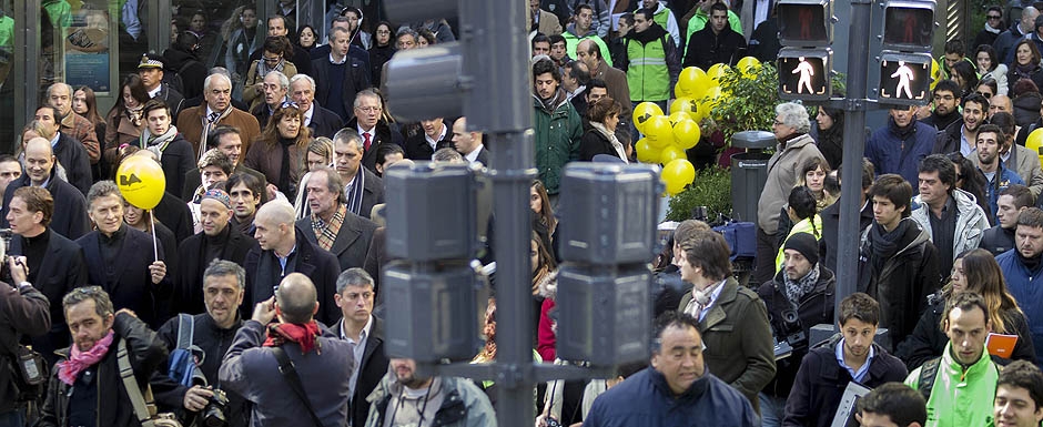 Macri inauguró las obras de peatonalización y recuperación del Microcentro