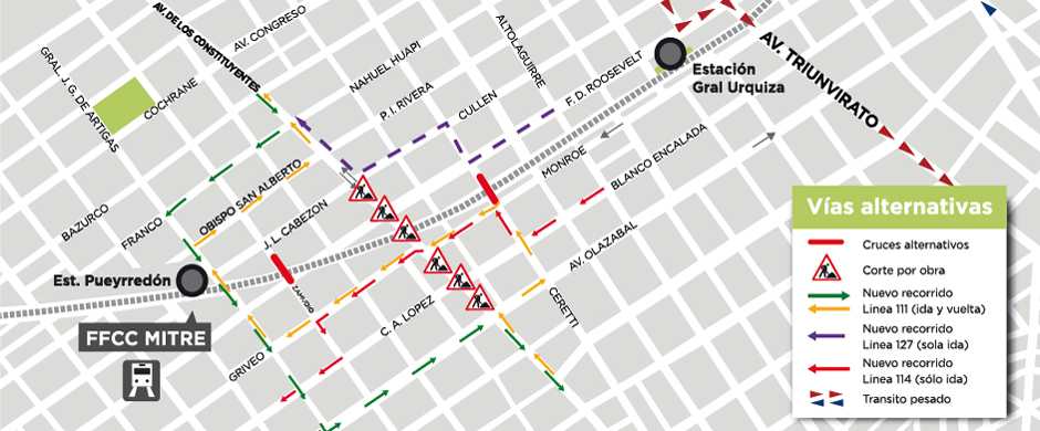 Villa Urquiza tendrá un nuevo paso bajo nivel