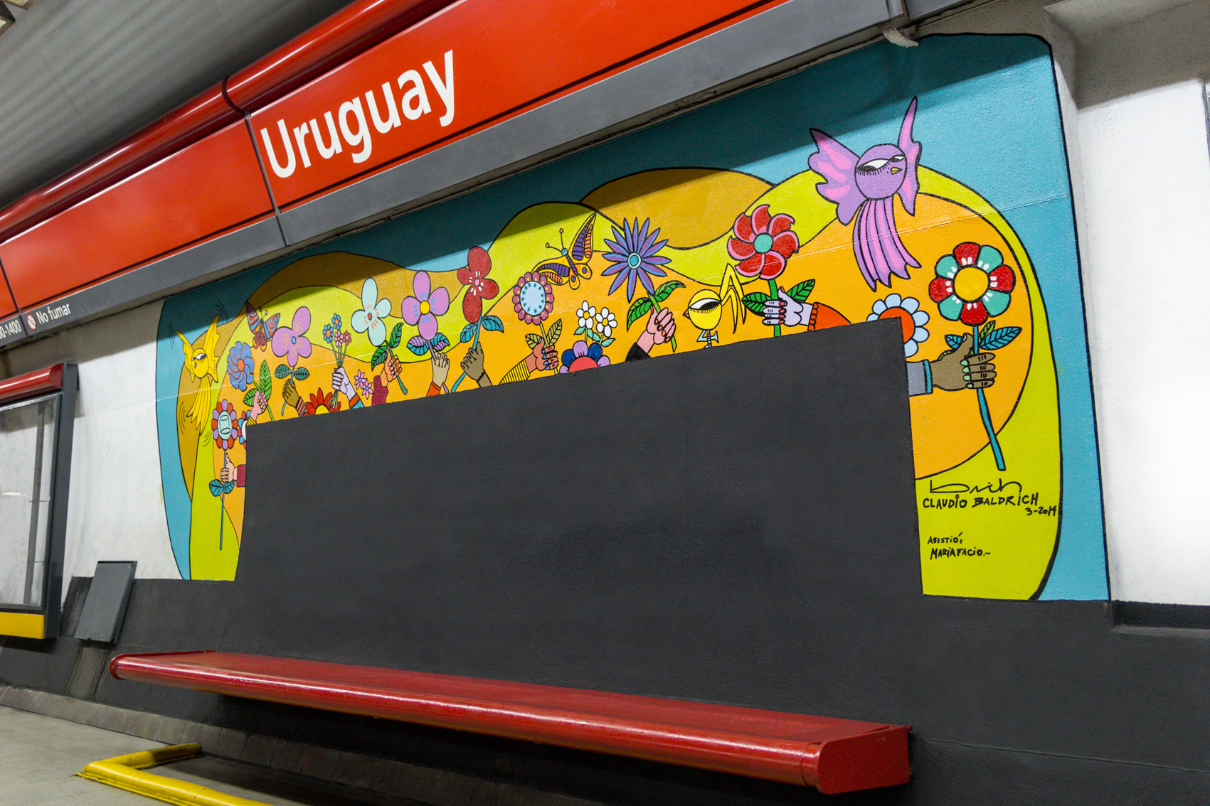 Arte en la estación Uruguay