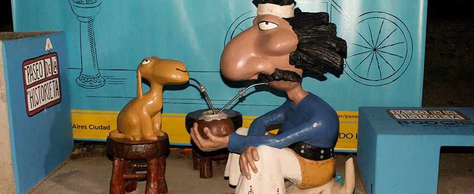 Inodoro Pereyra y Mendieta ya integran el Paseo de la Historieta