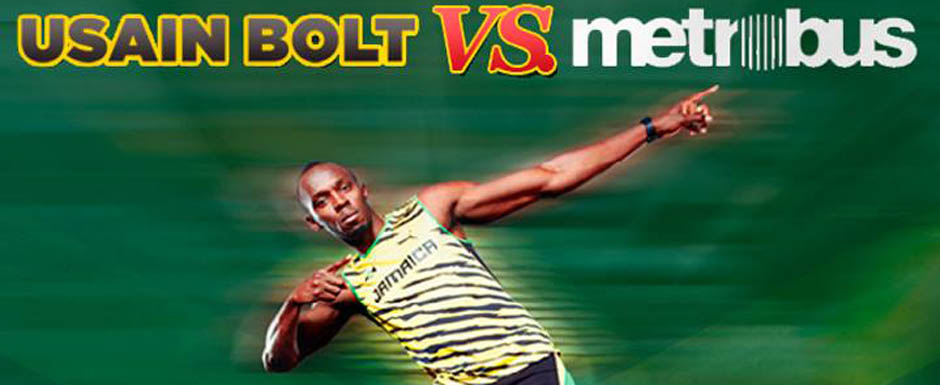 Esperando la carrera del siglo: Usain Bolt vs. Metrobús