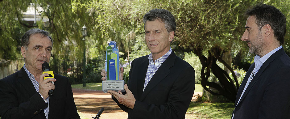 Macri recibió un premio internacional que distingue a Buenos Aires por su Plan de Movilidad Sustentable