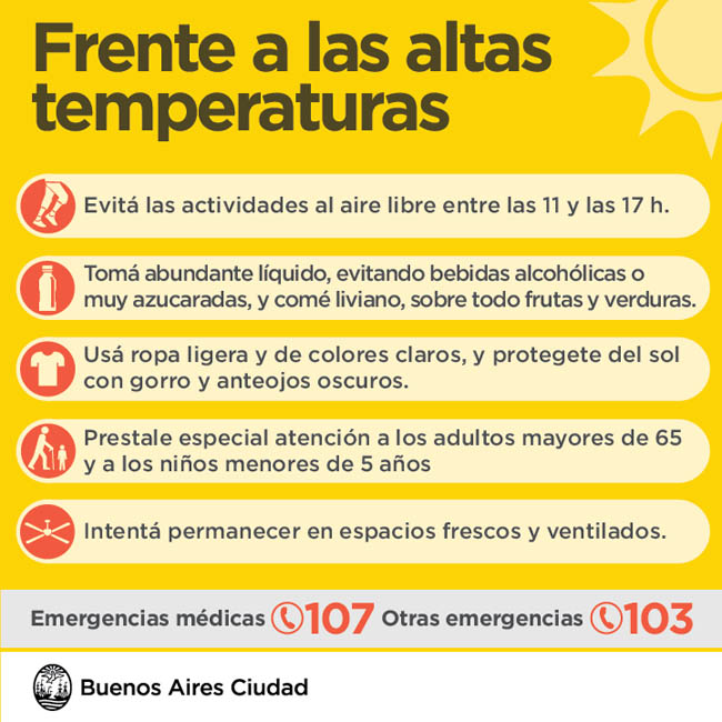 La Ciudad Reitera Consejos Y Recomendaciones Ante Las Altas Temperaturas Buenos Aires Ciudad 3001