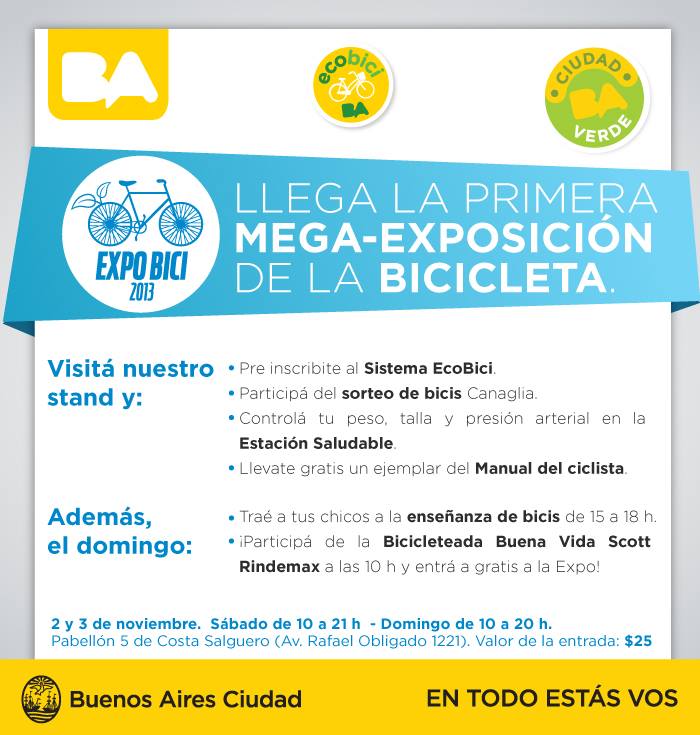 La Ciudad estará presente en Expo Bici 2013