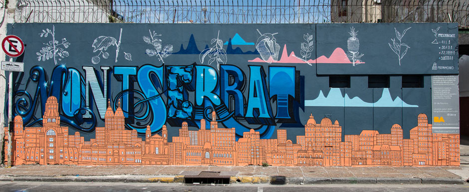 La información de Montserrat en un graffiti para navegar