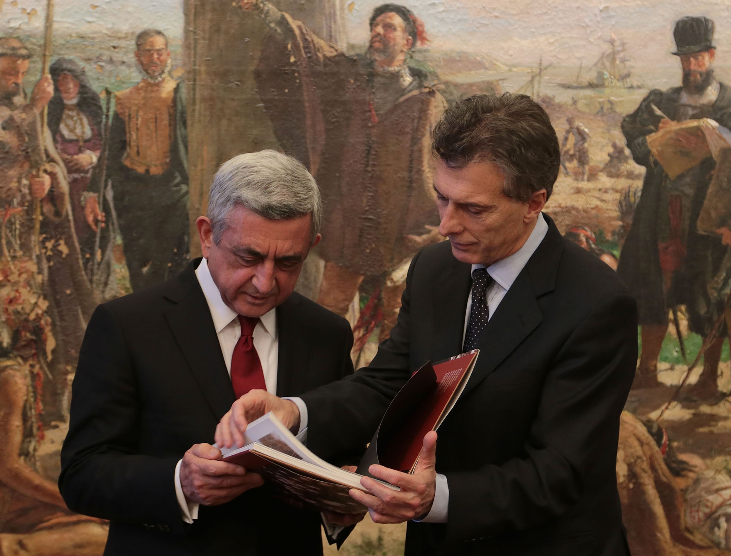 Macri le entregó las llaves de la Ciudad  al presidente de Armenia