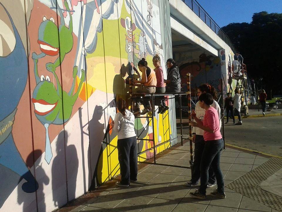 Un mural solidario para el Hospital Garrahan