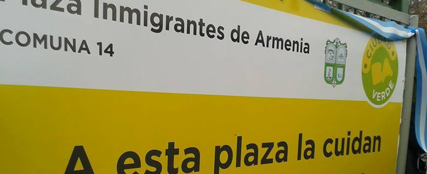 La plaza "Palermo Viejo" ahora se llama "Inmigrantes de Armenia"