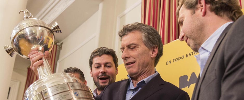 Mauricio Macri distinguió a San Lorenzo por la obtención de la Copa Libertadores