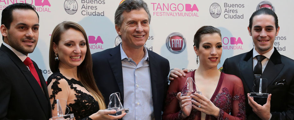 Mauricio Macri distinguió a las parejas ganadoras del Mundial de Tango