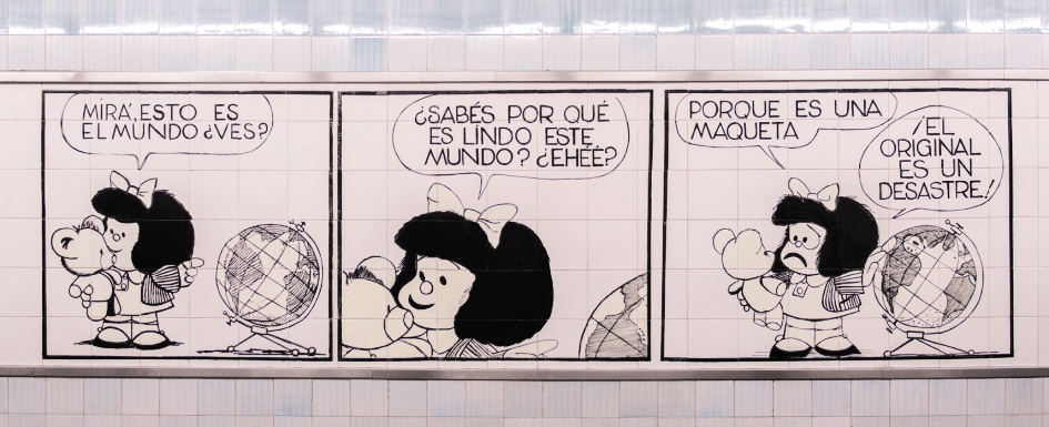 El ingenio de Mafalda permanece en el subte