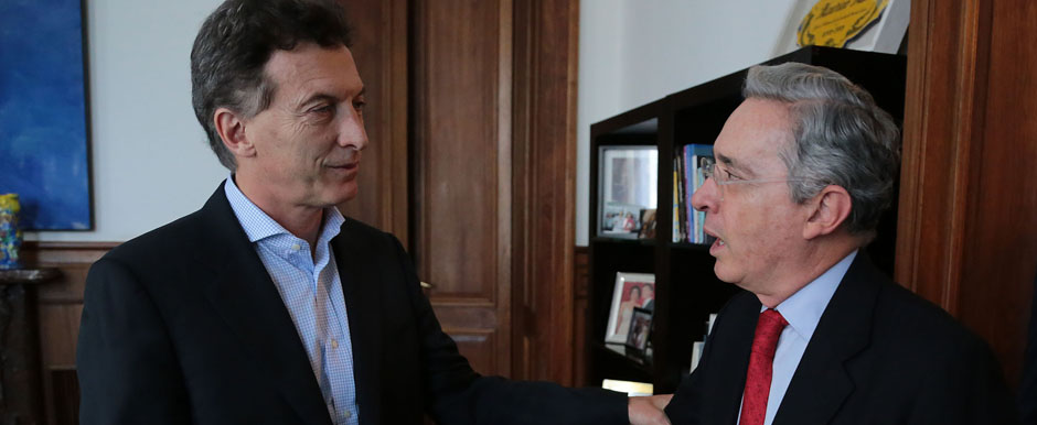 Mauricio Macri recibió al ex presidente de Colombia, Alvaro Uribe