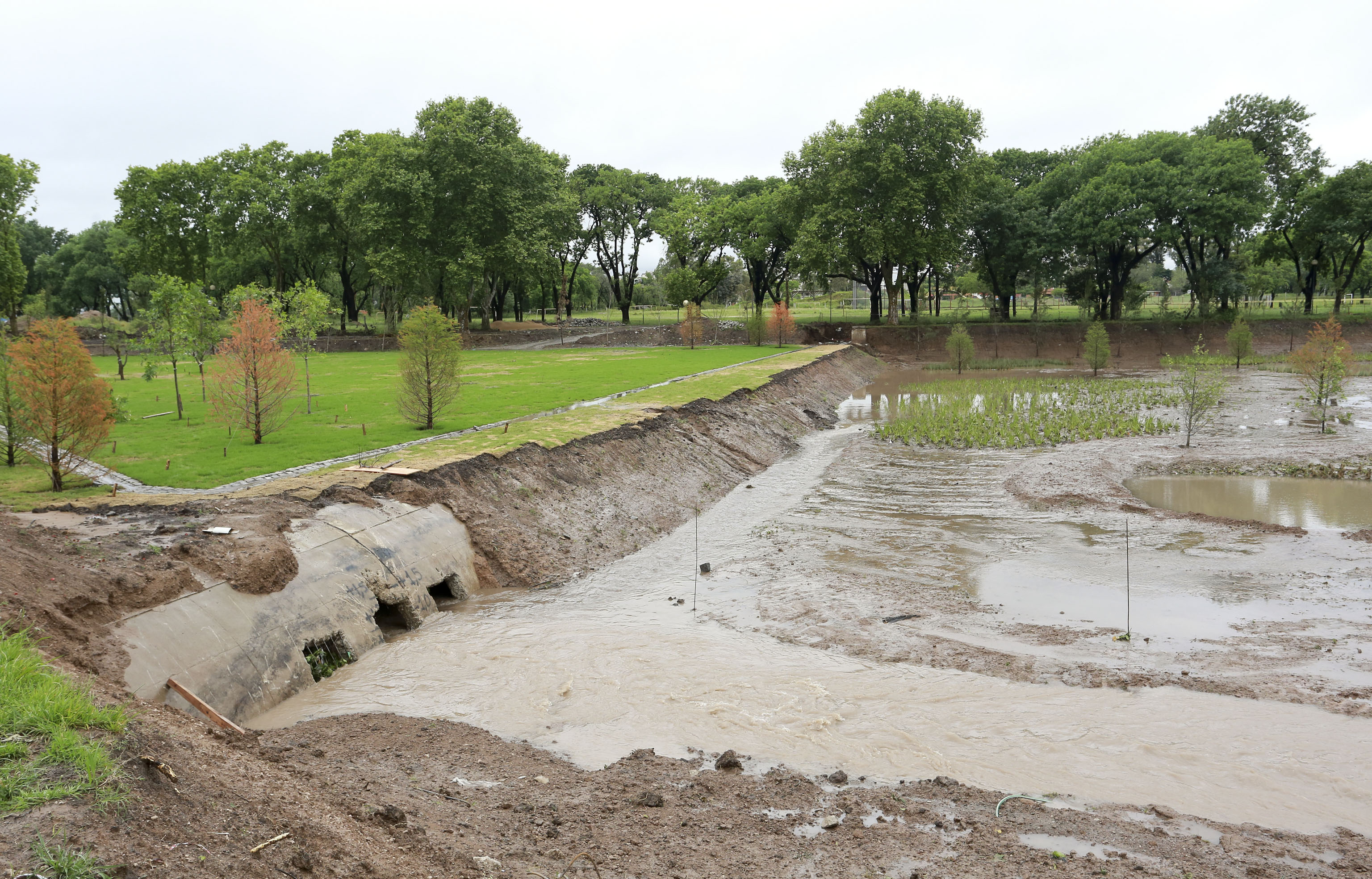 El Reservorio de Parque Sarmiento, en pleno funcionamiento para evitar las inundaciones