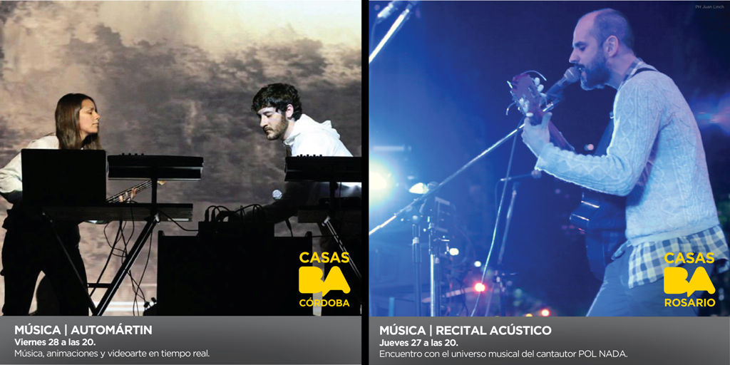 La música continúa en las Casas de Buenos Aires en Rosario y Córdoba
