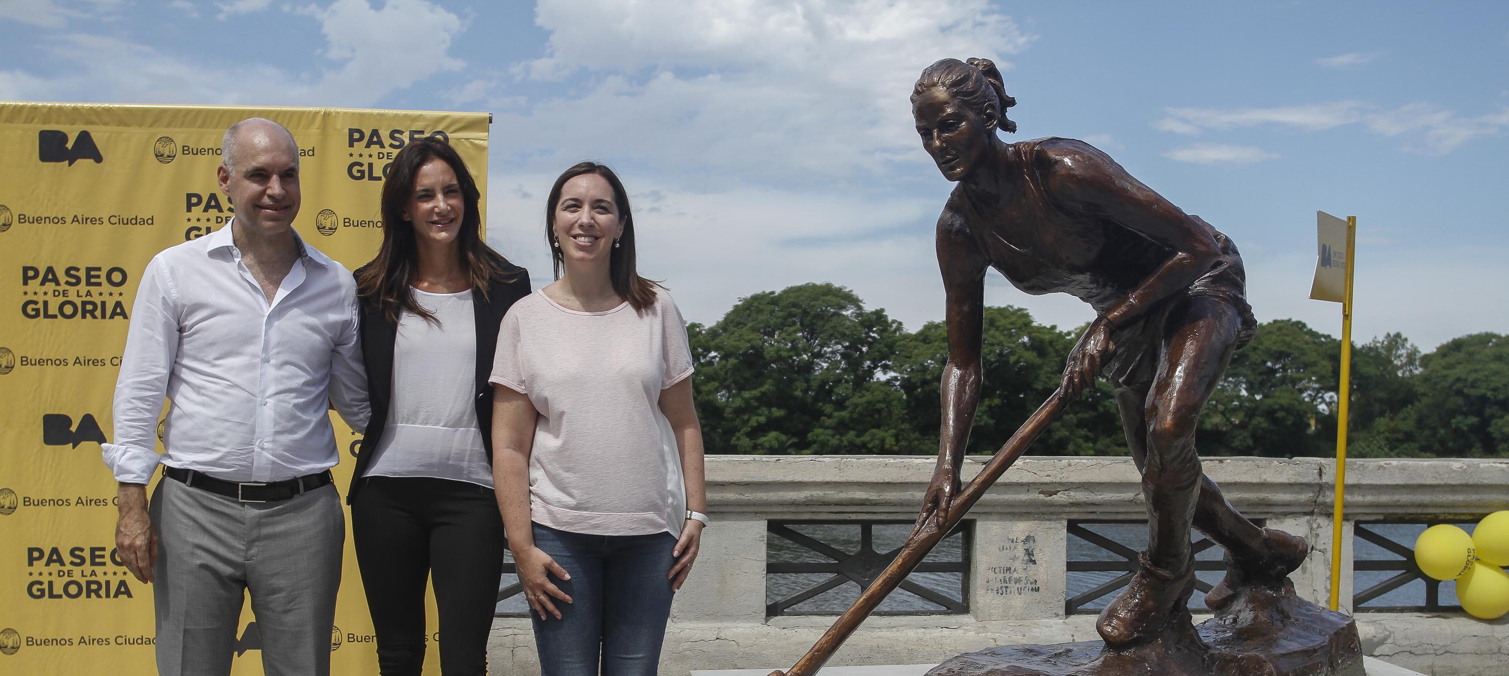Luciana Aymar ya tiene su estatua en el Paseo de la Gloria