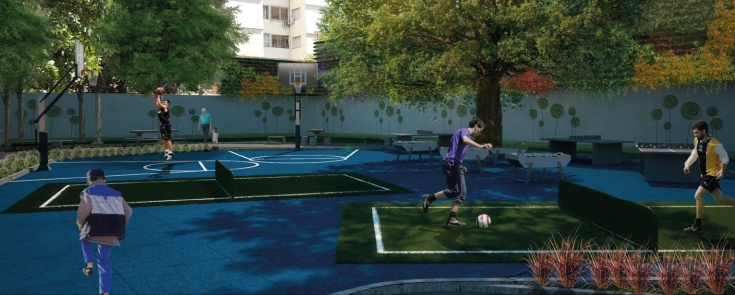 Entretenimiento y deportes en la Plaza Cecilia Grierson de San Telmo