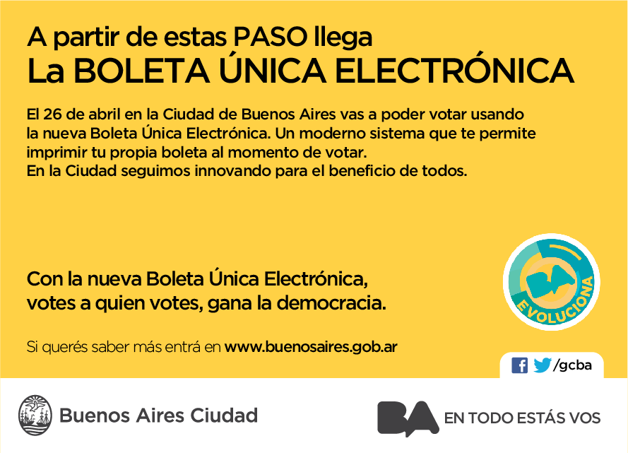La Boleta Única Electrónica llega a la Ciudad