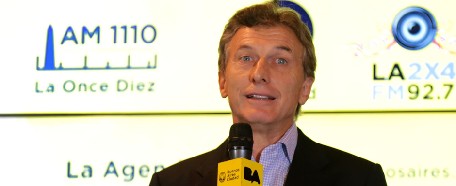 Mauricio Macri, en la presentación de la programación 2015 de los medios de la Ciudad