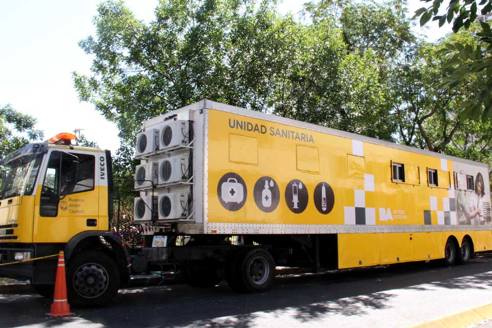 La Unidad Sanitaria Móvil, en la Villa 20