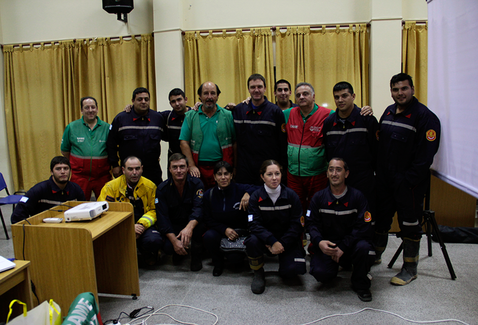 Alberto Crescenti realizó una capacitación sobre emergencias en Punta Indio