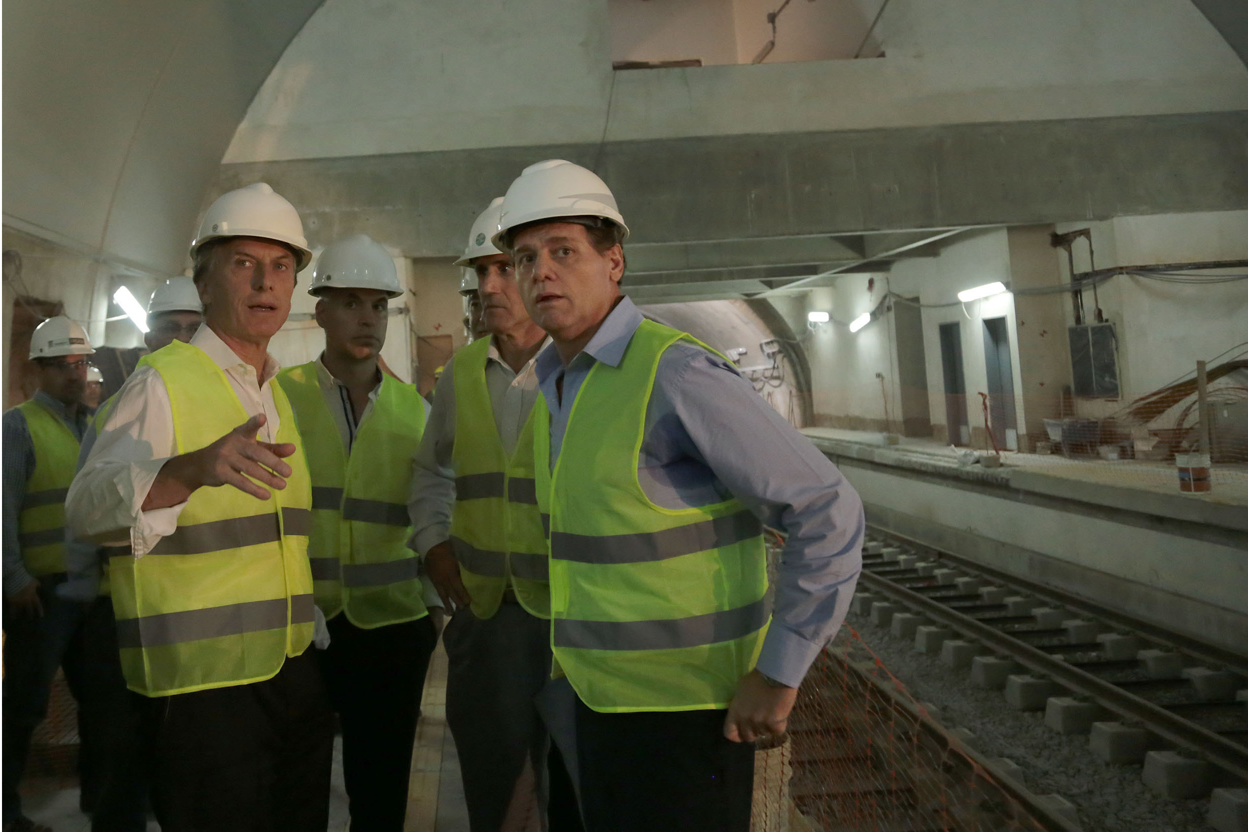 Mauricio Macri supervisó la marcha de las obras de ampliación de la Línea H de subterráneos