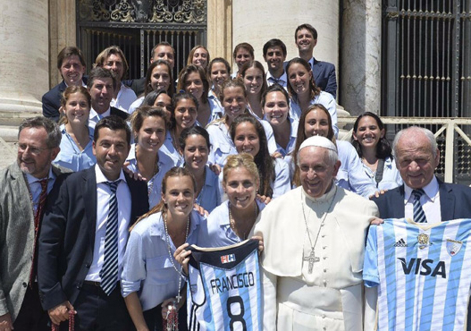El Papa le dio la bendición a Las Leonas