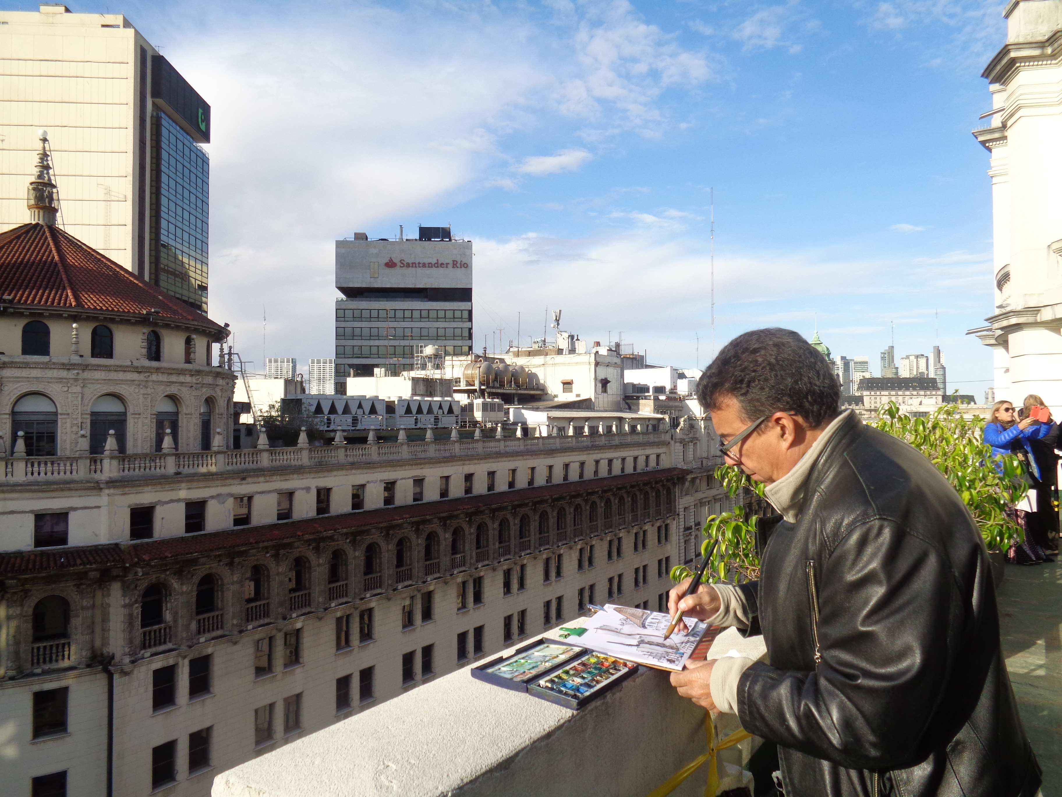 El Microcentro, plasmado en lápiz y papel