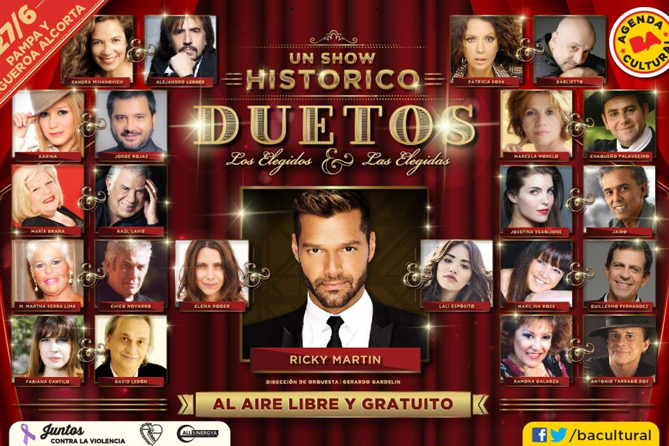Duetos, un show histórico y gratuito