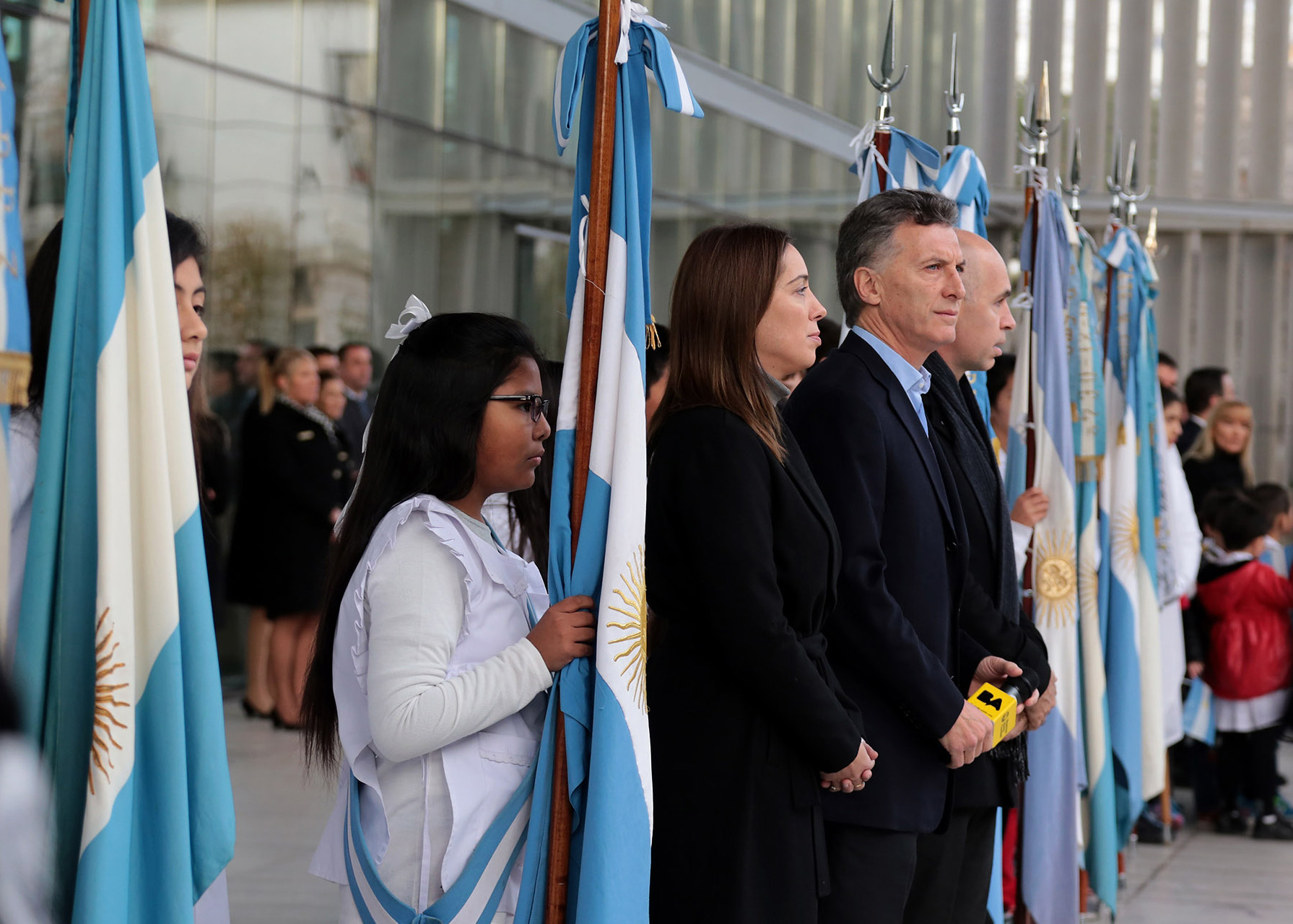 Mauricio Macri encabezó el acto oficial de la Ciudad por el aniversario de la  Independencia 