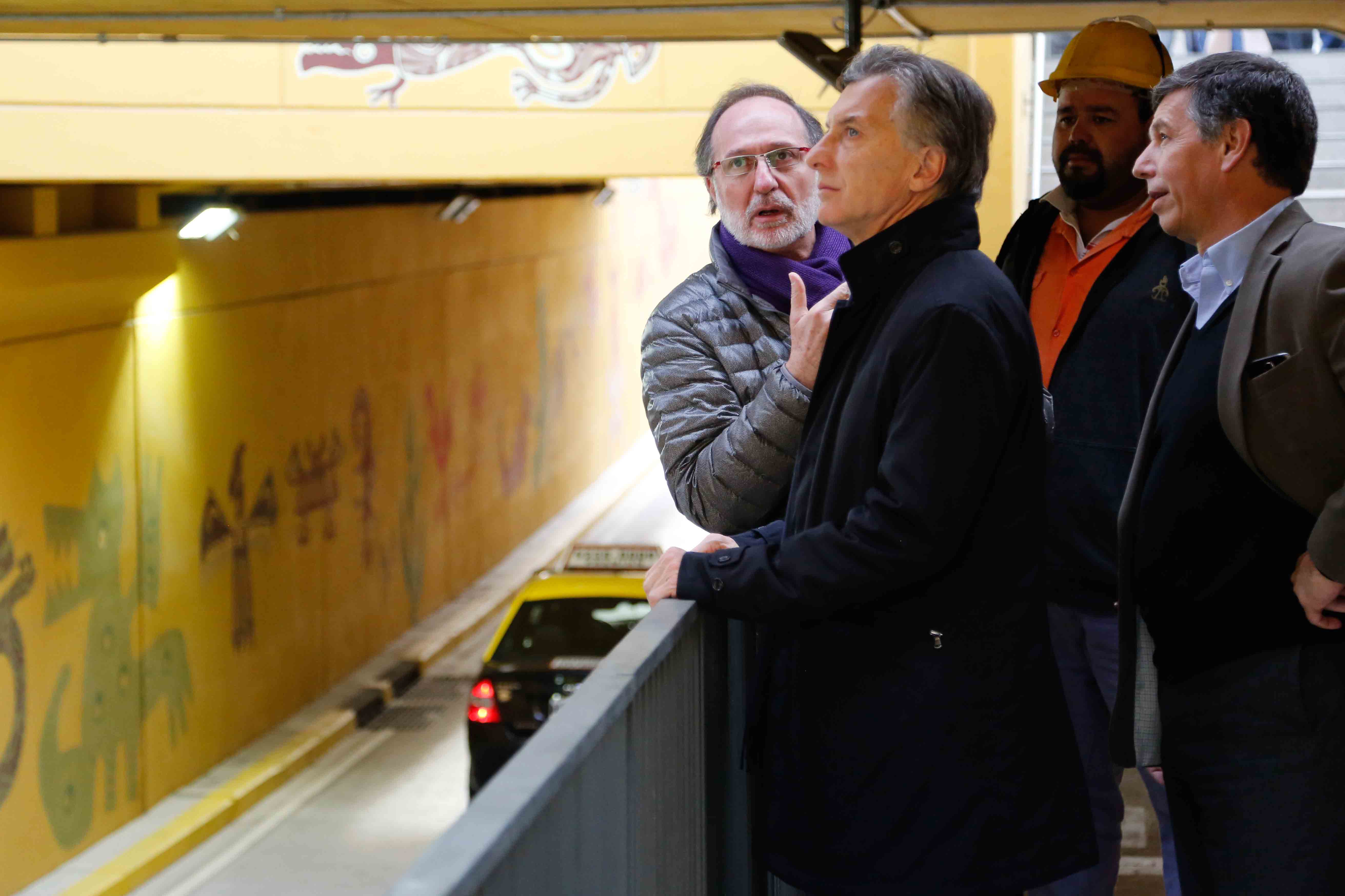 Mauricio Macri recorrió el paso bajo nivel Congreso