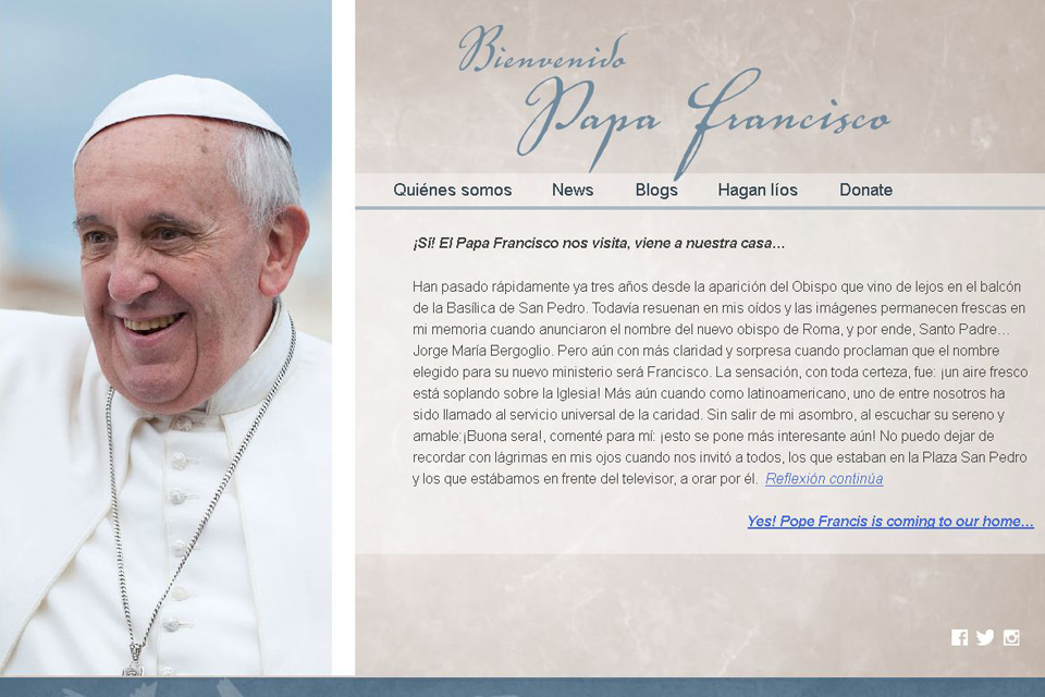 Estados Unidos ya palpita el viaje papal 