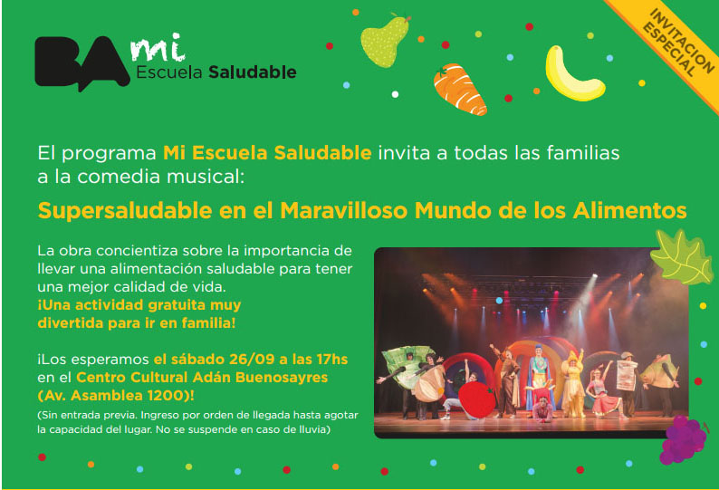 Supersaludable, una obra musical para aprender a alimentarte