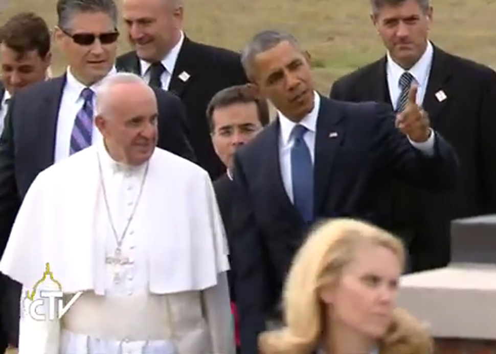 Francisco llegó a Estados Unidos y lo recibió Obama 