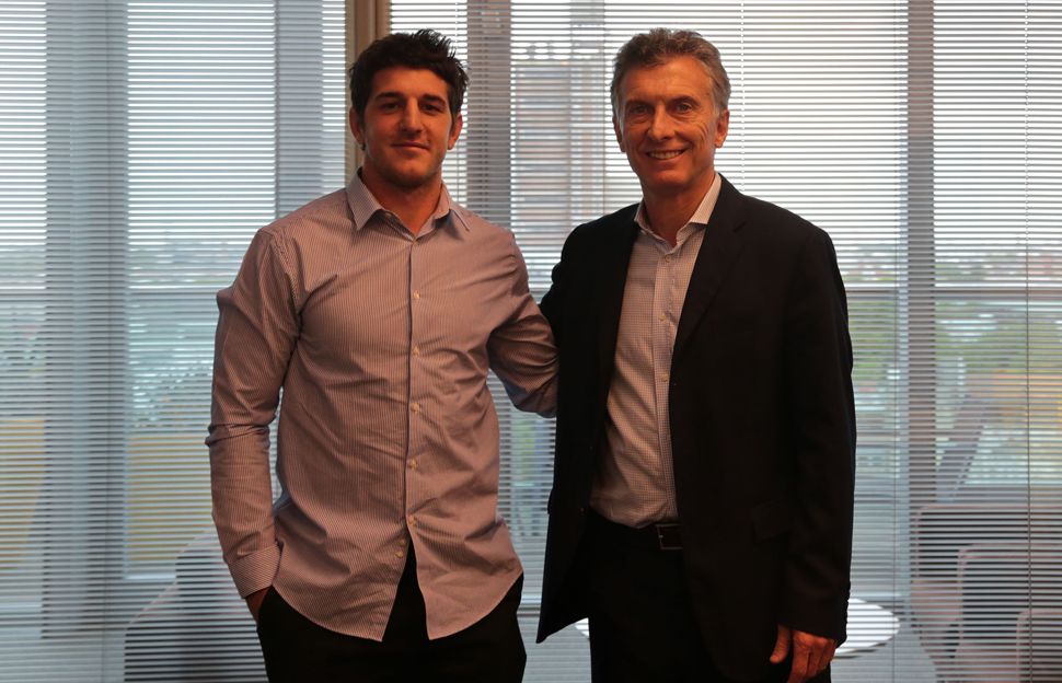 Macri recibió a Cubelli, medio scrum de Los Pumas