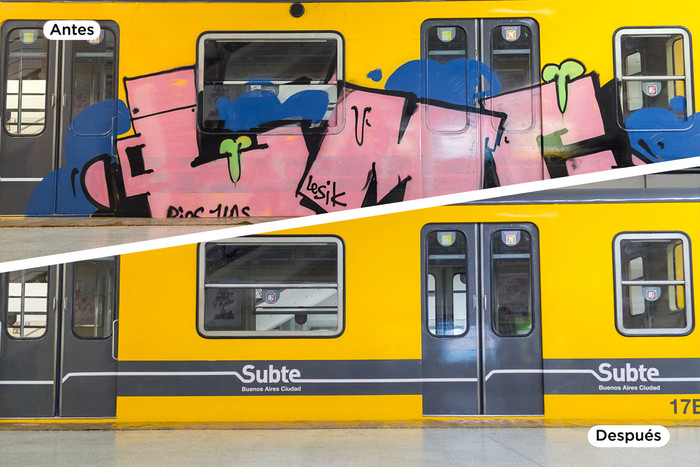La Ciudad redujo un 50 por ciento los graffitis en subtes durante 2015