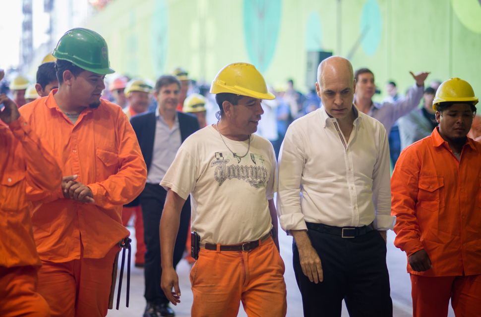 Horacio Rodríguez Larreta inauguró el nuevo paso bajo nivel San Martín