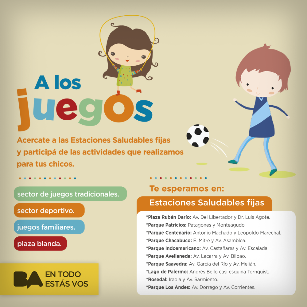 ¡Vuelve “A los juegos” a las Estaciones Saludables!